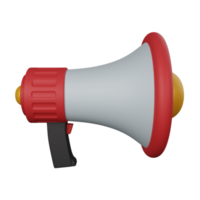 3d rendering announcement or megaphone isolated useful for business, company and finance design png