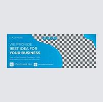 Modern and Clean facebook Cover Design Template vector
