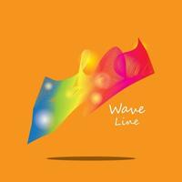 Wave line vector color background