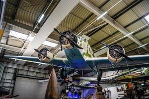 sinsheim, alemania - mai 2022 transporte avión bombardero medio junkers ju 52 3m foto