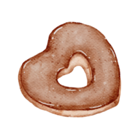 aquarela de sobremesa doce dos namorados png