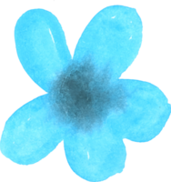 flor azul flor de casamento em aquarela png