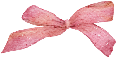 Ribbon bow watercolor png