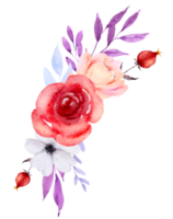 bouquet di fiori acquerello matrimonio fiore png