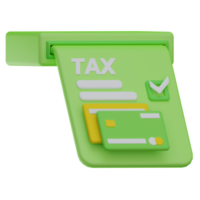 3D Tax payment illustration png