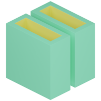 cubo 3d illustrazione png