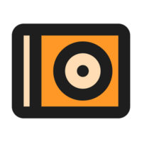 Album flat color outline icon png