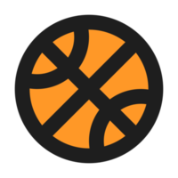 Basketball eben Farbe Gliederung Symbol png