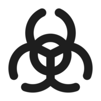 biohazard vlak kleur schets icoon png