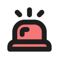 alerta plano color contorno icono png