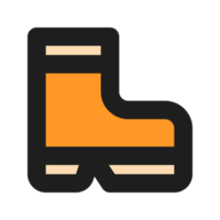 botas plano color contorno icono png