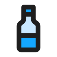 Bottle flat color outline icon png