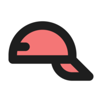 gorra plano color contorno icono png
