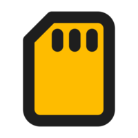 Card flat color outline icon png