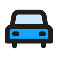 Car flat color outline icon png