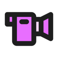 Cinema flat color outline icon png