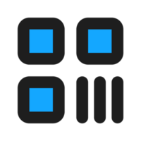 Code flat color outline icon png