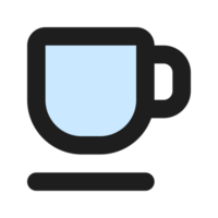 taza plano color contorno icono png