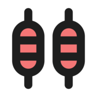 Diode flat color outline icon png