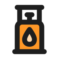 gas plano color contorno icono png