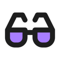 lentes plano color contorno icono png