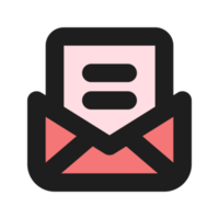 Letter flat color outline icon png