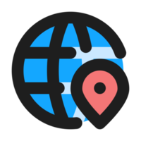 GPS flat color outline icon png