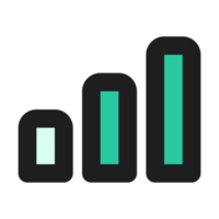 Graph flat color outline icon png