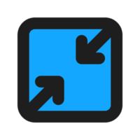 Floating Windows flat color outline icon png