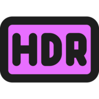 hdr plano color contorno icono png