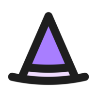 sombrero plano color contorno icono png