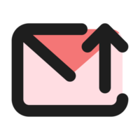 Message flat color outline icon png