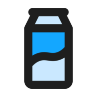 Milk flat color outline icon png