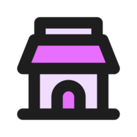 mercado plano color contorno icono png