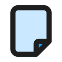 Paper flat color outline icon png