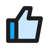 Like flat color outline icon png