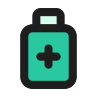 icono de contorno de color plano de medicina png