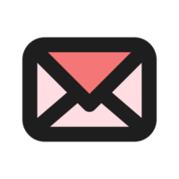 Message flat color outline icon png