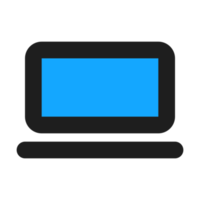 Notebook flat color outline icon png