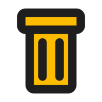 Pillar flat color outline icon png