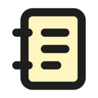 Note flat color outline icon png