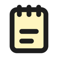 Note flat color outline icon png