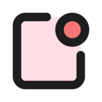 Notification flat color outline icon png