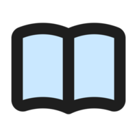 Reading flat color outline icon png