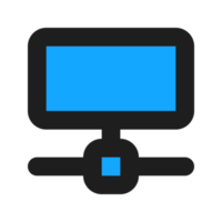 Screen flat color outline icon png