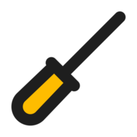 Screwdriver flat color outline icon png