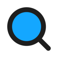 Search flat color outline icon png