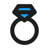 Ring flat color outline icon png