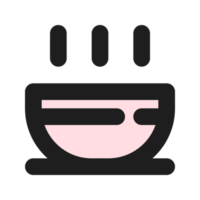 Soup flat color outline icon png