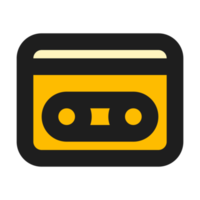 Tape flat color outline icon png